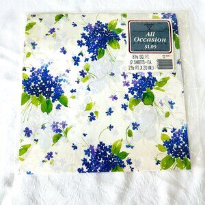 All Occasion Gift Wrap 8 1/3 Sq. Ft. 2 Sheets 2.5 Ft x 20 In. Floral Design